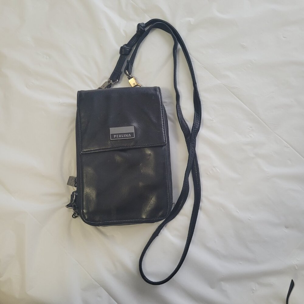 Perlina Black Crossbody Bag